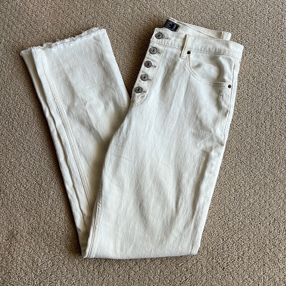 Abercrombie & Fitch White Denim
